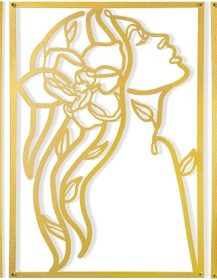3 Pcs Gold Wall Decor Above Bed Minimalist for Living Room Metal Line Art - Female Body, Gold Room Decor for Bedroom Modern Wall Art for Indoor 15inch